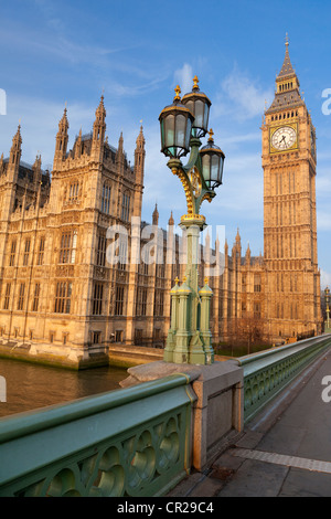 Laterne der Westminster Bridge und Big Ben 5 Stockfoto