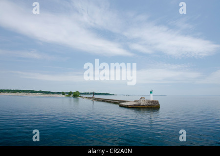 New York, Buffalo. Büffel wellenbrecher am Erie See. Stockfoto