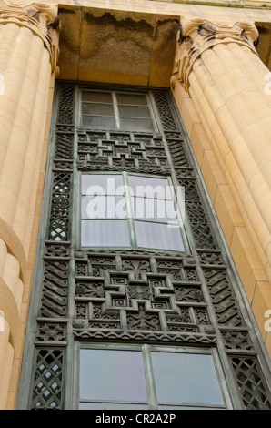 New York, Buffalo, Rathaus. Prunkvoll verzierte Art-Deco-Fassade Detail, 1931 abgeschlossen von dietel, Wade & Jones. Stockfoto
