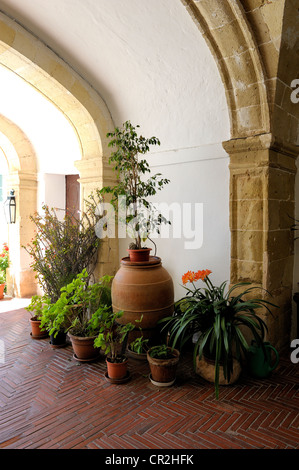 Kloster Heiligtum Hof auf dem Gipfel des Monte Toro Menorca Spanien Stockfoto