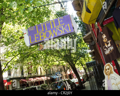 Die kleinen Lebowski Shop, 215 Thompson Street, NYC Stockfoto