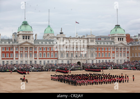 Trooping die Farbe, die Horse Guards Parade Stockfoto