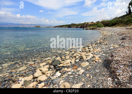 Küste von Zypern in der Nähe von Polis und Aphrodites Bad Stockfoto