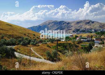 Ordschonikidse, eine städtische Siedlung von Feodossija, Krim, Ukraine Stockfoto