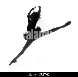 Ballerina-Frau im Studio Stockfoto