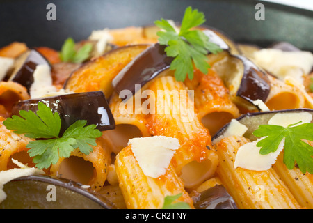 Pasta Alla Norma Stockfoto