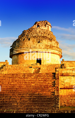 Das Observatorium in Chichen Itza, Mexoco, Yucatan Stockfoto