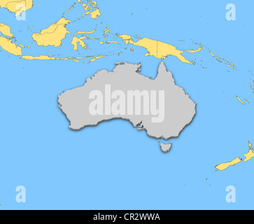 Politische Karte von Australien mit der Einzelstaaten. Stockfoto