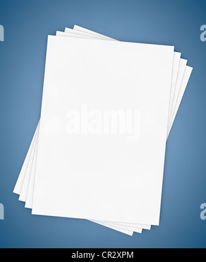 Dokumente, leere Seiten mit Text Platz, 3D illustration Stockfoto