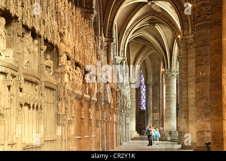 Frankreich, Eure et Loir, Chartres, Notre Dame de Chartres Kathedrale UNESCO-Welterbe, ambulante Stockfoto