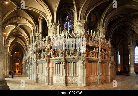 Frankreich, Eure et Loir, Chartres, Notre Dame de Chartres Kathedrale UNESCO-Welterbe, ambulante Stockfoto