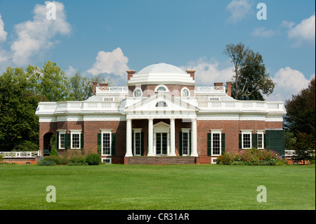 Jeffersons Monticello bei Charlottesville, VA Stockfoto