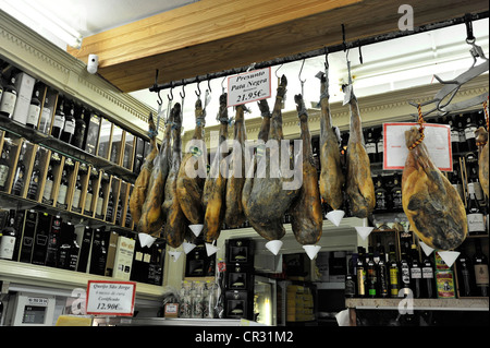 Traditionellen Schinken aus Chaves-Portugal, Lebensmittelgeschäft, Supermarkt, werdend, Lissabon, Lissabon, Portugal, Europa Stockfoto