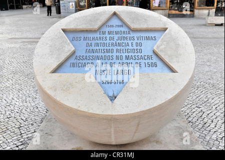 Denkmal zu Ehren der ermordeten Christen während des Massakers von 1506, Stadtzentrum, Lissabon, Lissabon, Portugal, Europa Stockfoto