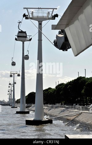 Seilbahn, Vasco, Parque Das Nacoes, Park der Nationen, Lissabon, Lissabon, Portugal, Europa Stockfoto