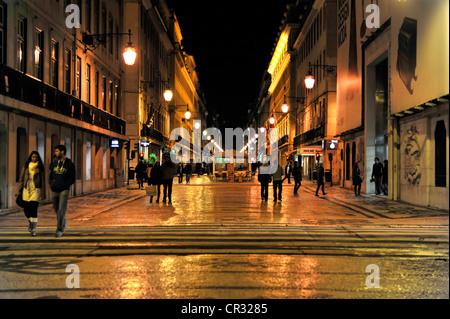 Rua Augusta, Baixa, Chiado, Lissabon, Portugal, Europa Stockfoto