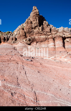 Los Roques de Garcia, felsige Landschaft im Teide-Nationalpark, zum UNESCO-Weltkulturerbe, Teneriffa, Kanarische Inseln, Spanien Stockfoto