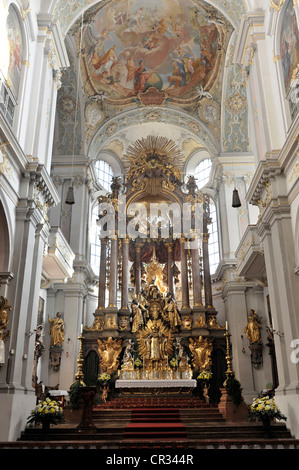 Hochaltar, Altarraum, Peterskirche, St.-Petri Kirche, München, Bayern, Deutschland, Europa Stockfoto