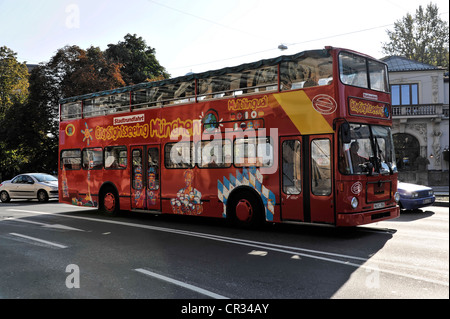 City Sightseeingbus, Reisebus, Stadtführung, München, Bayern, Deutschland, Europa Stockfoto