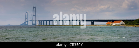 Storebæltsforbindelsen oder große-Belt-Brücke, Nyborg, Korsor, Süddänemark, Dänemark, Europa Stockfoto