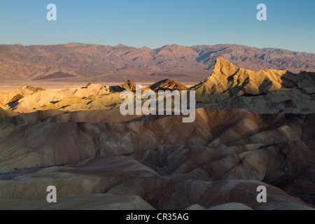 Sonnenaufgang am Zabriskie Point, Death Valley Nationalpark, Kalifornien, USA Stockfoto