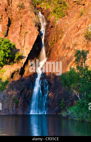 Wangi Falls bei Sonnenuntergang, detail, Litchfield Nationalpark, Northern Territory, Australien Stockfoto