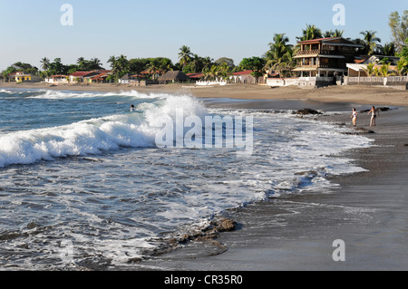 Las Penitas Strand in der Nähe von Poneloya, Leon, Pazifik, Nicaragua, Mittelamerika Stockfoto