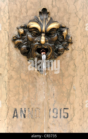 Wasserspeier an einen Brunnen, in der Nähe von Rialto, Venedig, Veneto, Italien, Europa Stockfoto