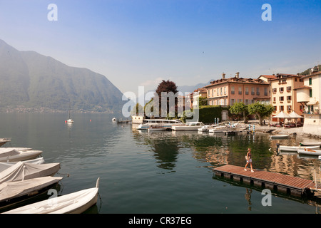 Italien, Lombardei, Comer See, Sala Comacina Dorf Stockfoto