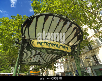 Platzieren Des Abbesses Montmartre Paris Metro Zeichen Stockfoto