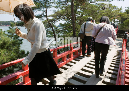 Insel Honshu, Japan Tohoku Region, Matsushima, Godaido Insel Stockfoto