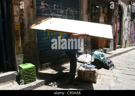 Straßenszene in der Vucciria Markt in Palermo Sizilien Italien Stockfoto