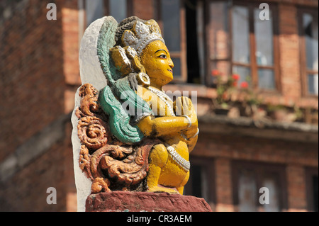 Hindu-Statue, Durbar Square, Kathmandu, Nepal, Asien Stockfoto