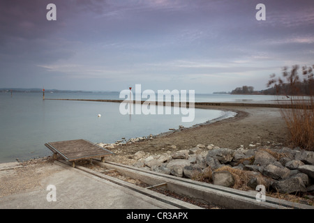 Hafen von Moos am Bodensee, Baden-Württemberg, Deutschland, Europa Stockfoto