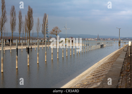 Hafen von Moos am Bodensee, Baden-Württemberg, Deutschland, Europa Stockfoto