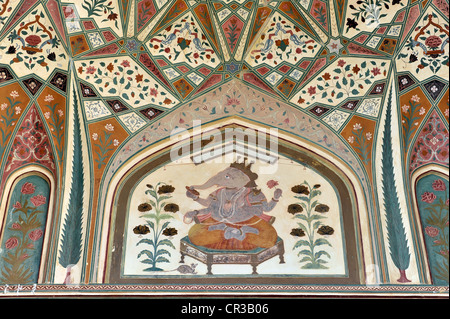 Detail, Haustür Fort Amber, Amber, Rajasthan, Nordindien, Asien Stockfoto