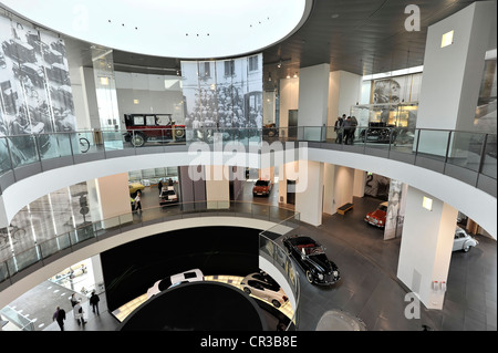 Innenansicht, Museum mobile, Audi Erlebniswelt, Audi, Ingolstadt, Bayern, Deutschland, Europa Stockfoto