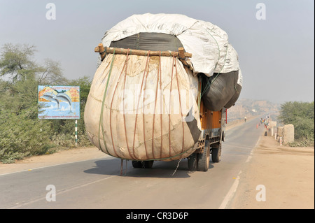 LKW fahren in Agra, Uttar Pradesh, Indien, Asien Stockfoto