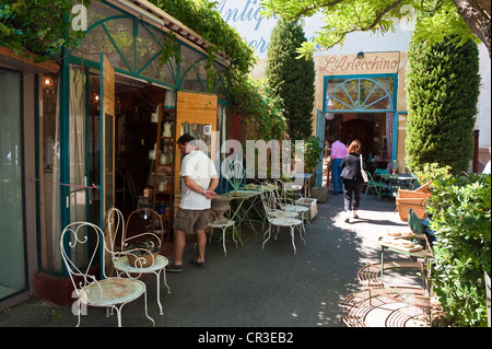 Frankreich, Vaucluse, Lubéron, Isle Sur la Sorgue, Dorf der Antic Geschäfte rund um den Bahnhof, erste Dorf, das in einem ehemaligen erstellt Stockfoto