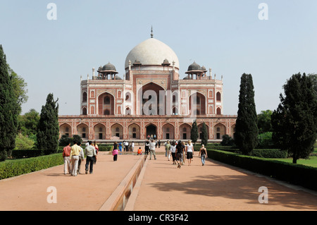 Teilweise sehen, Humayun Grab, Delhi, Nord-Indien, Asien Stockfoto