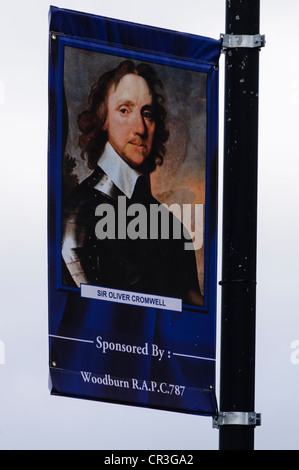 Oranier-Orden Banner zum Gedenken an Oliver Cromwell Stockfoto