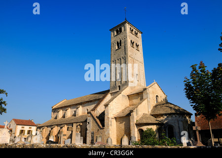 Frankreich, Saone et Loire, Maconnais, Chapaize, Saint Martin Roman Kirche Stockfoto