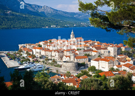 Kroatien, Dalmatien, dalmatinische Küste, Insel Korcula, Korcula Stockfoto