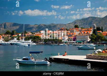 Kroatien, Dalmatien, dalmatinische Küste, Cavtat Stockfoto