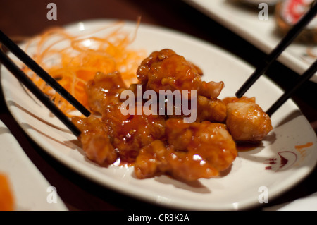 Süß und sauer Huhn Stockfoto