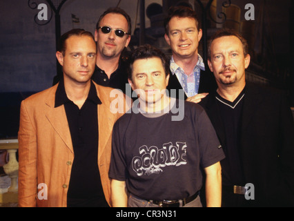 Spider Murphy Gang, deutsche Rockband, gegründet 1977, Gruppenbild, in einer deutschen TV-Show, Juni 1999, Stockfoto