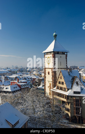 Winterliche alte Stadt, Freiburg Im Breisgau, Baden-Württemberg, Deutschland, Europa Stockfoto