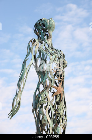 Voyager-Skulptur an der Küste in Craon in County Meath, Irland Stockfoto