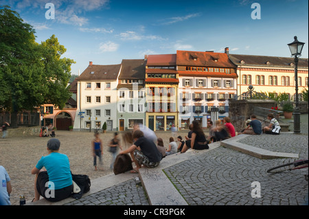 Dieses Quadrat im Sommer, Freiburg Im Breisgau, Baden-Württemberg, Deutschland, Europa Stockfoto