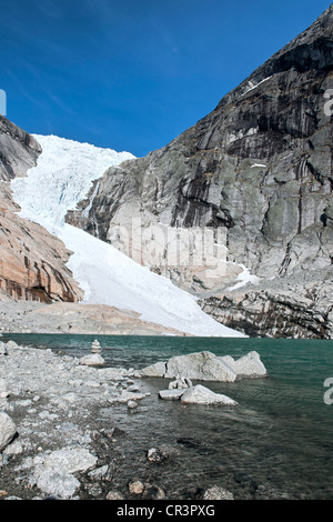 Briksdalsbreen Gletscher, Norwegen, Skandinavien, Europa Stockfoto